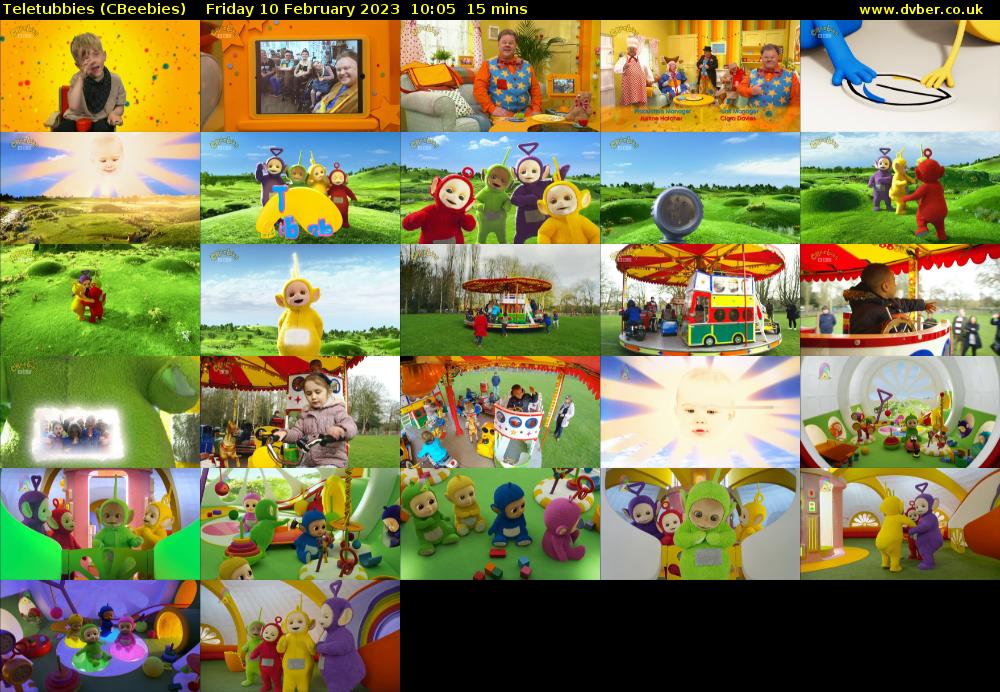 Teletubbies (CBeebies) Friday 10 February 2023 10:05 - 10:20