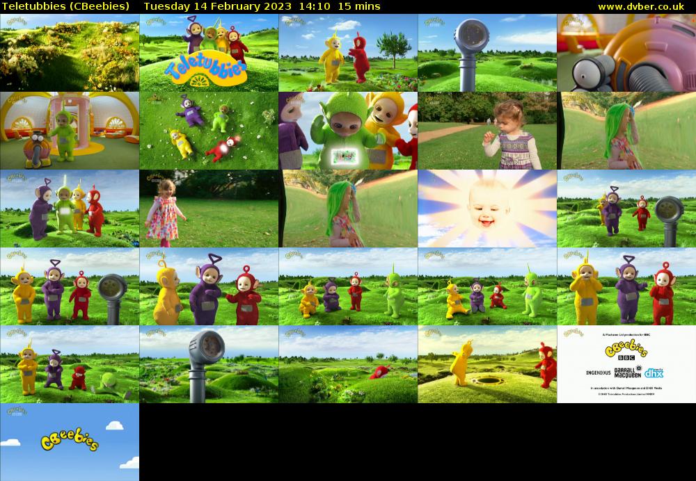 Teletubbies (CBeebies) Tuesday 14 February 2023 14:10 - 14:25