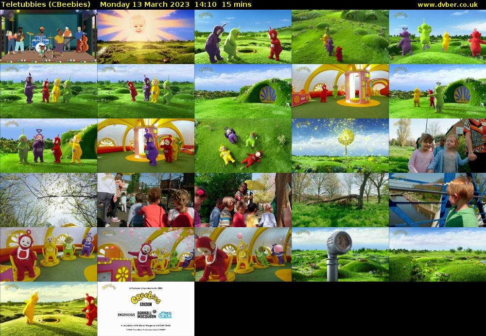 Teletubbies (CBeebies) Monday 13 March 2023 14:10 - 14:25
