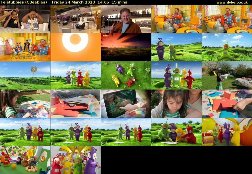 Teletubbies (CBeebies) Friday 24 March 2023 14:05 - 14:20
