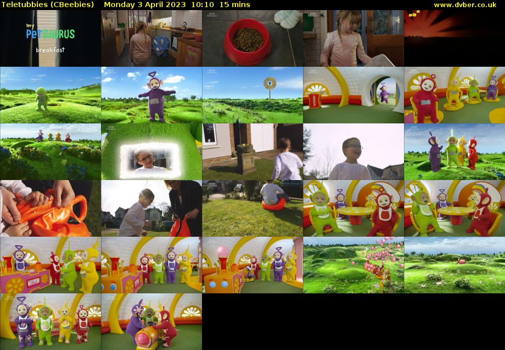 Teletubbies (CBeebies) Monday 3 April 2023 10:10 - 10:25