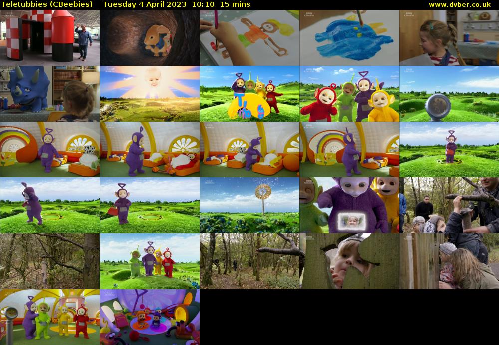 Teletubbies (CBeebies) Tuesday 4 April 2023 10:10 - 10:25