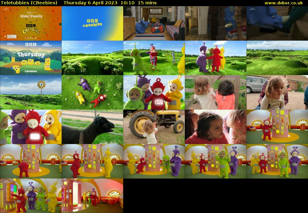 Teletubbies (CBeebies) Thursday 6 April 2023 10:10 - 10:25