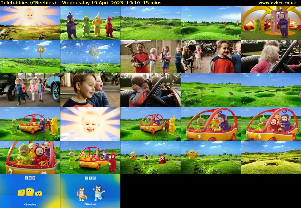 Teletubbies (CBeebies) Wednesday 19 April 2023 14:10 - 14:25