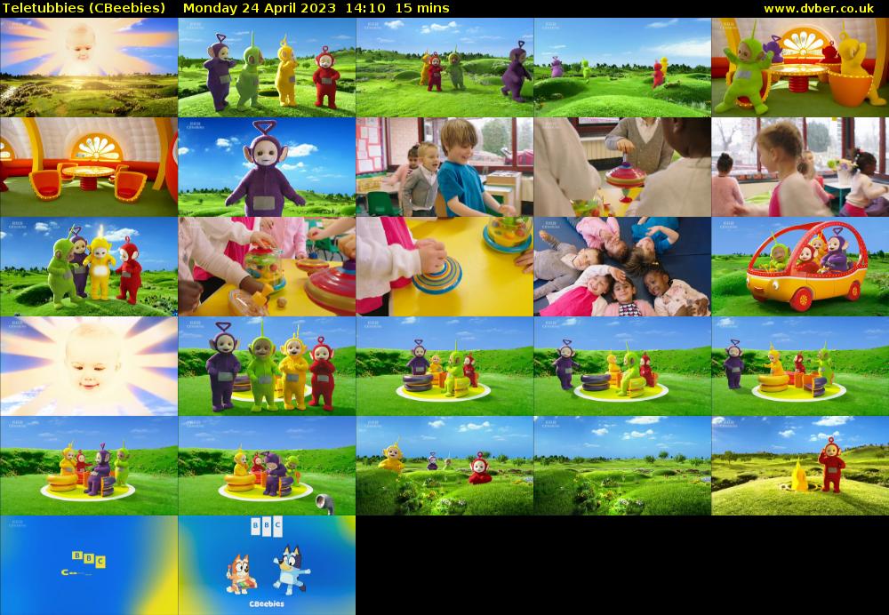 Teletubbies (CBeebies) Monday 24 April 2023 14:10 - 14:25