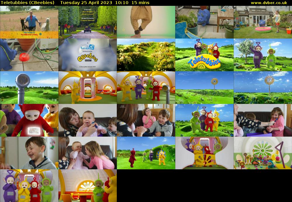 Teletubbies (CBeebies) Tuesday 25 April 2023 10:10 - 10:25