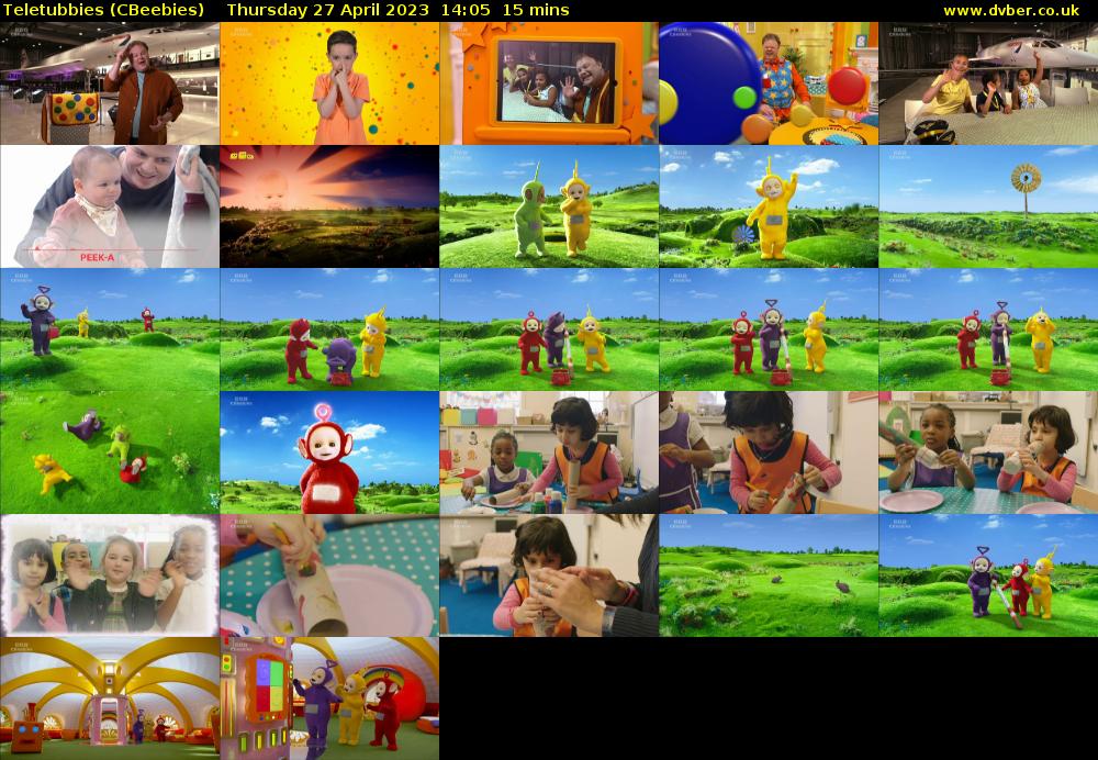 Teletubbies (CBeebies) Thursday 27 April 2023 14:05 - 14:20