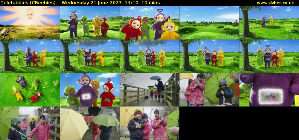 Teletubbies (CBeebies) Wednesday 21 June 2023 14:10 - 14:20