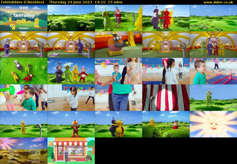 Teletubbies (CBeebies) Thursday 29 June 2023 14:10 - 14:25