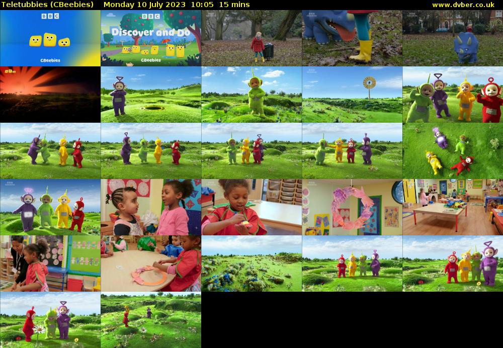 Teletubbies (CBeebies) Monday 10 July 2023 10:05 - 10:20