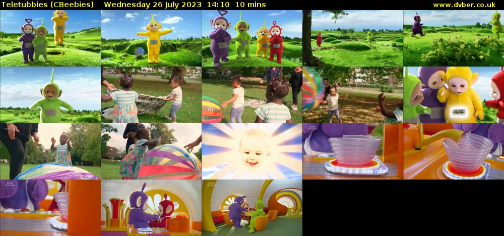 Teletubbies (CBeebies) Wednesday 26 July 2023 14:10 - 14:20