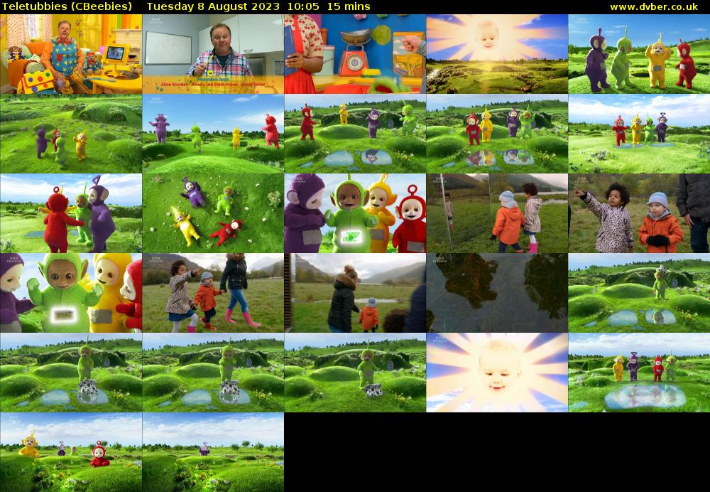 Teletubbies (CBeebies) Tuesday 8 August 2023 10:05 - 10:20