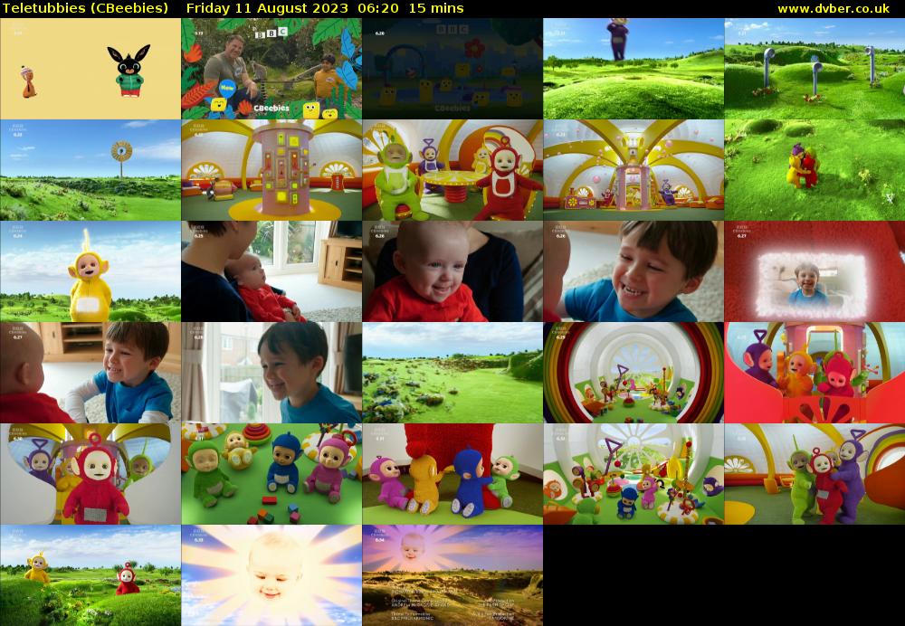 Teletubbies (CBeebies) Friday 11 August 2023 06:20 - 06:35