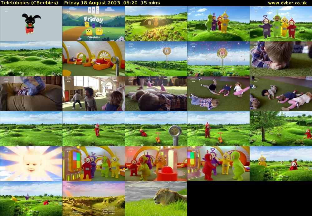 Teletubbies (CBeebies) Friday 18 August 2023 06:20 - 06:35