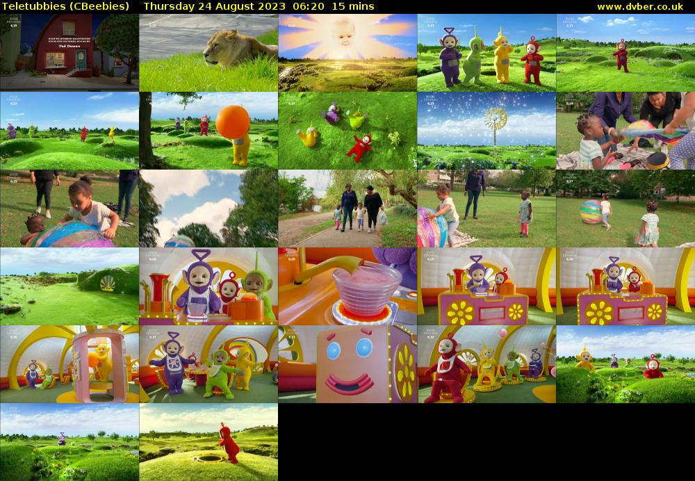 Teletubbies (CBeebies) Thursday 24 August 2023 06:20 - 06:35
