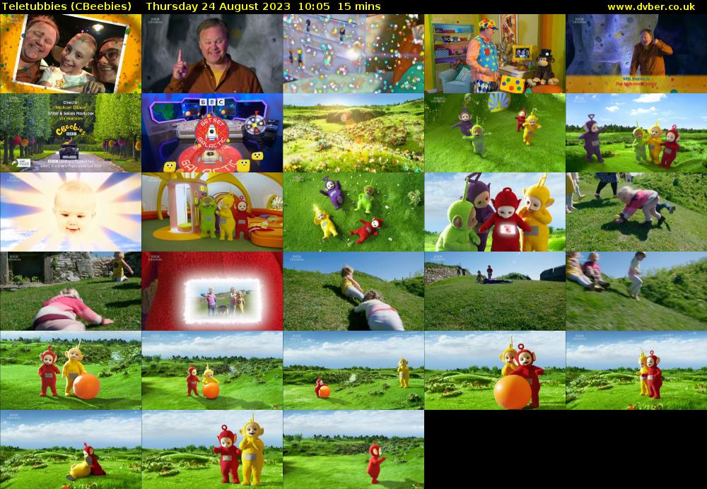 Teletubbies (CBeebies) Thursday 24 August 2023 10:05 - 10:20