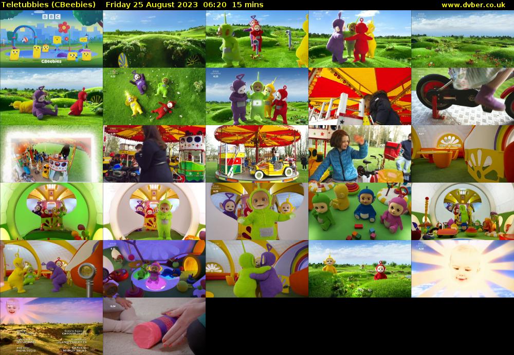Teletubbies (CBeebies) Friday 25 August 2023 06:20 - 06:35