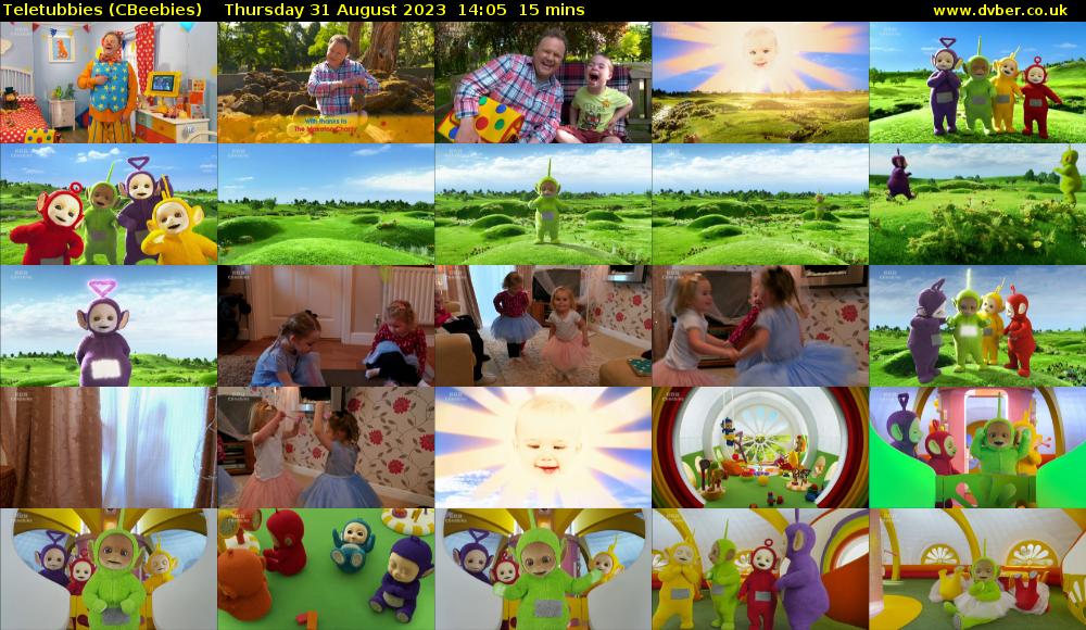 Teletubbies (CBeebies) Thursday 31 August 2023 14:05 - 14:20