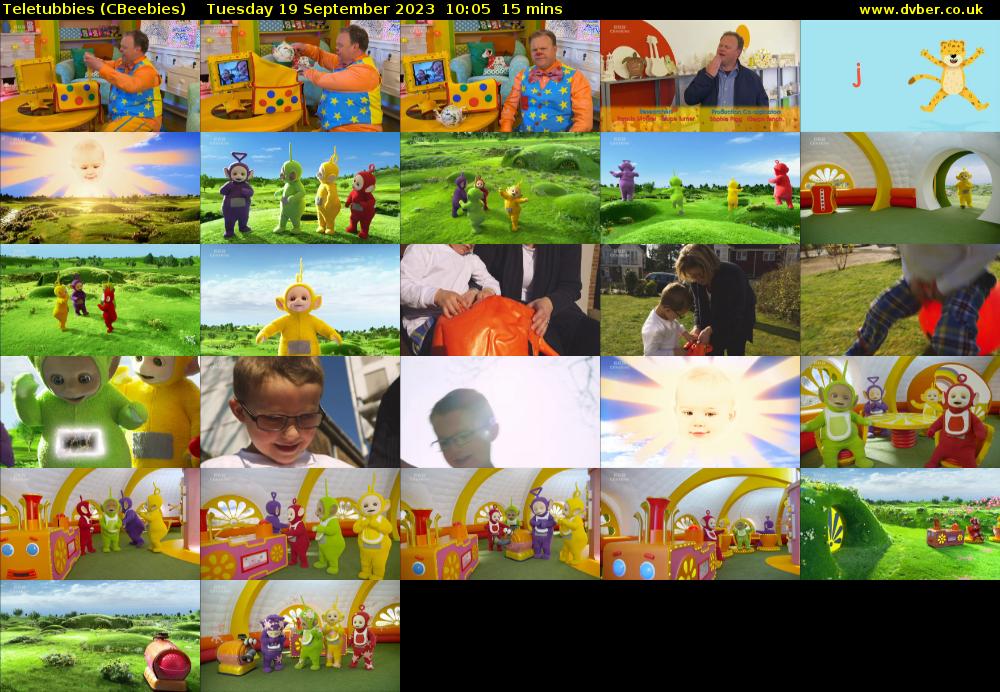 Teletubbies (CBeebies) Tuesday 19 September 2023 10:05 - 10:20