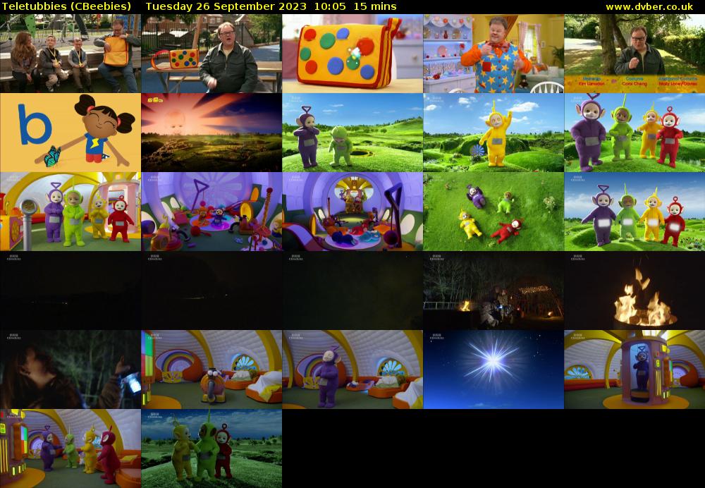 Teletubbies (CBeebies) Tuesday 26 September 2023 10:05 - 10:20