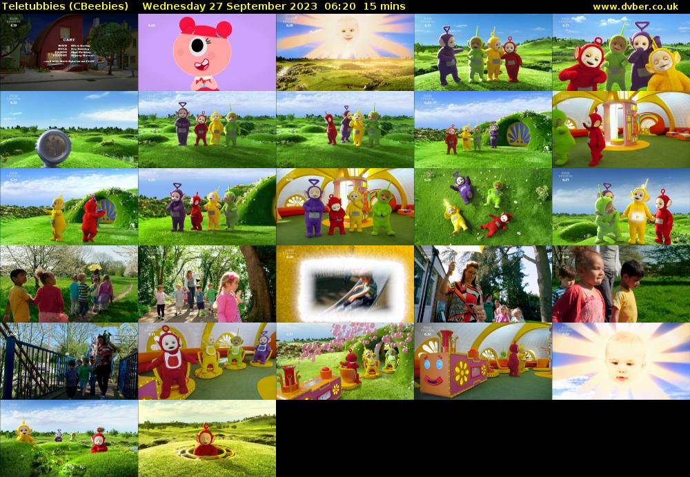 Teletubbies (CBeebies) Wednesday 27 September 2023 06:20 - 06:35