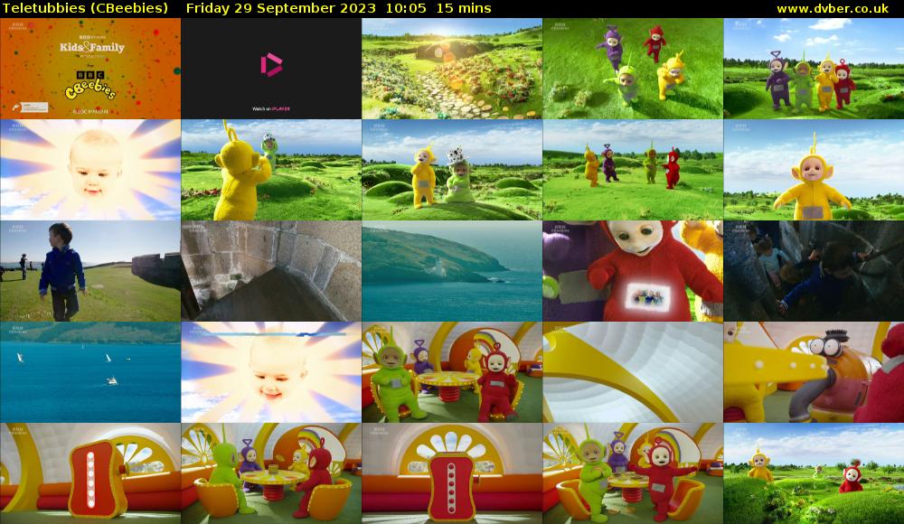 Teletubbies (CBeebies) Friday 29 September 2023 10:05 - 10:20