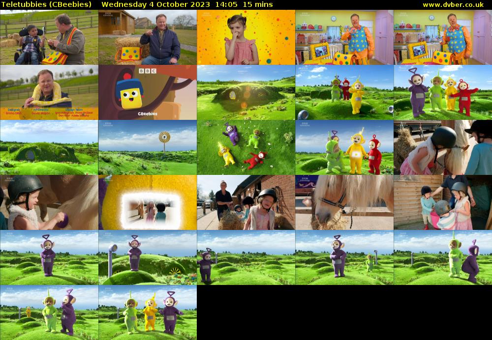 Teletubbies (CBeebies) Wednesday 4 October 2023 14:05 - 14:20