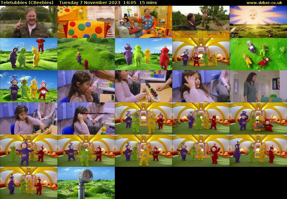 Teletubbies (CBeebies) Tuesday 7 November 2023 14:05 - 14:20