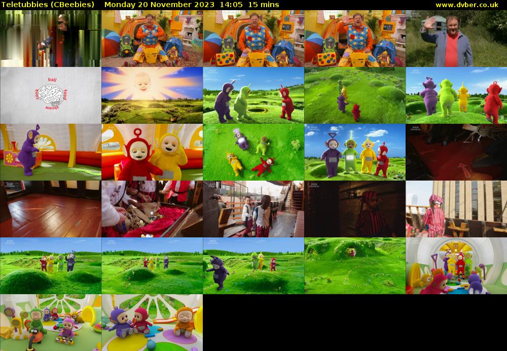 Teletubbies (CBeebies) Monday 20 November 2023 14:05 - 14:20