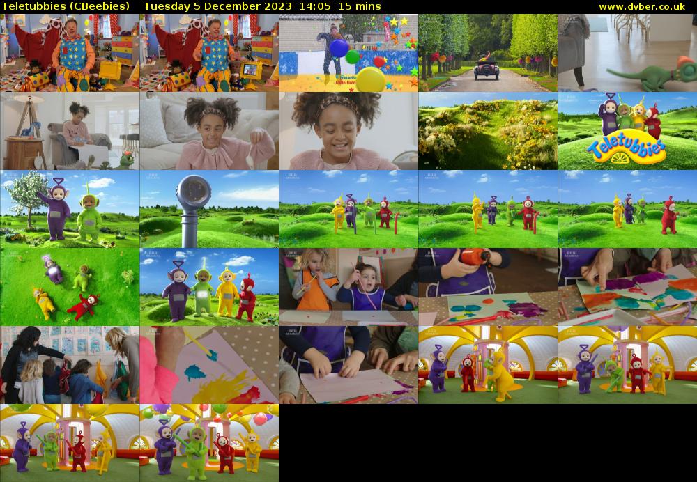 Teletubbies (CBeebies) Tuesday 5 December 2023 14:05 - 14:20