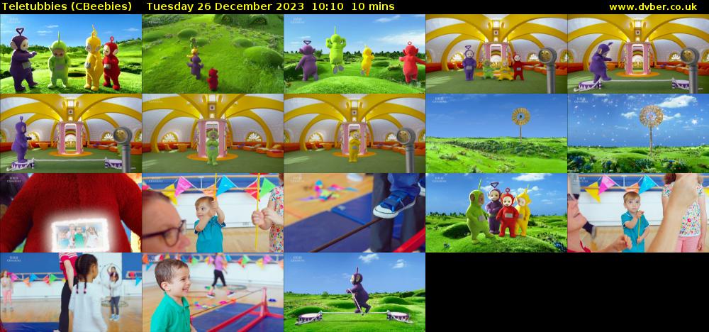 Teletubbies (CBeebies) Tuesday 26 December 2023 10:10 - 10:20
