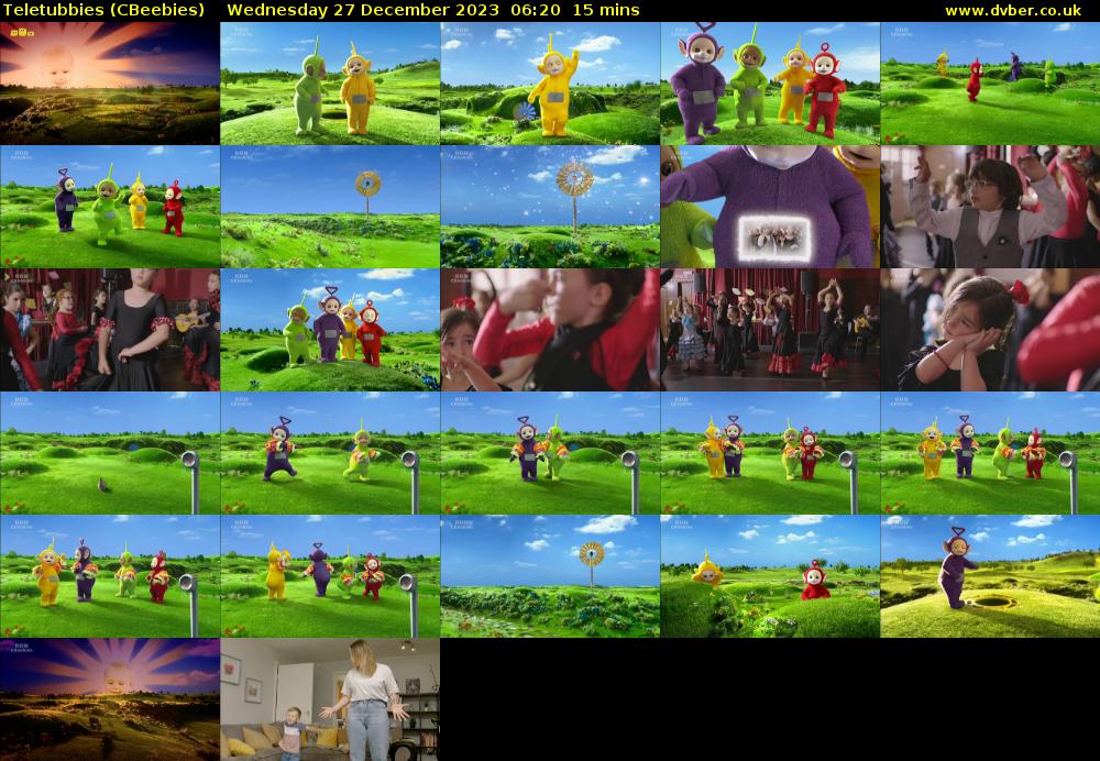 Teletubbies (CBeebies) Wednesday 27 December 2023 06:20 - 06:35