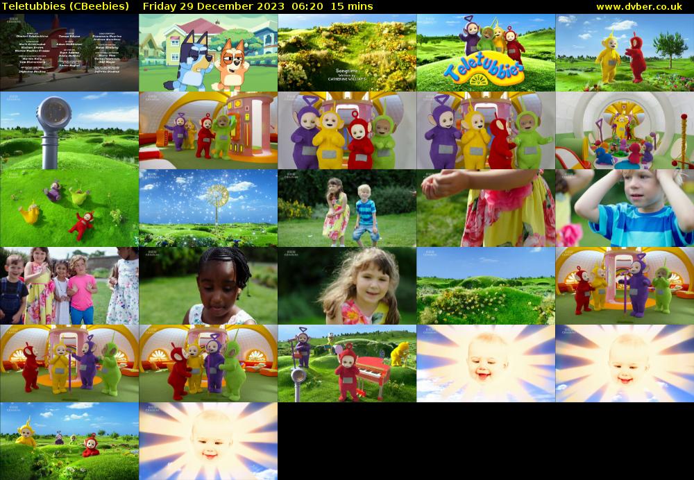 Teletubbies (CBeebies) Friday 29 December 2023 06:20 - 06:35