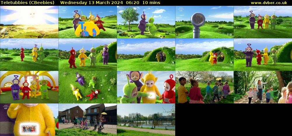 Teletubbies (CBeebies) Wednesday 13 March 2024 06:20 - 06:30
