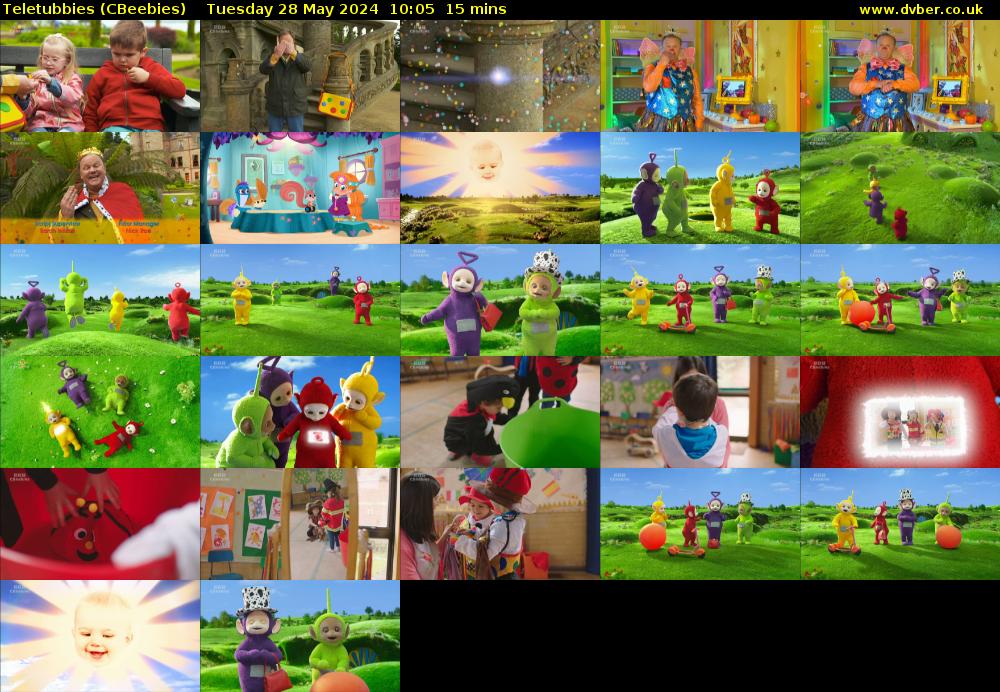 Teletubbies (CBeebies) Tuesday 28 May 2024 10:05 - 10:20