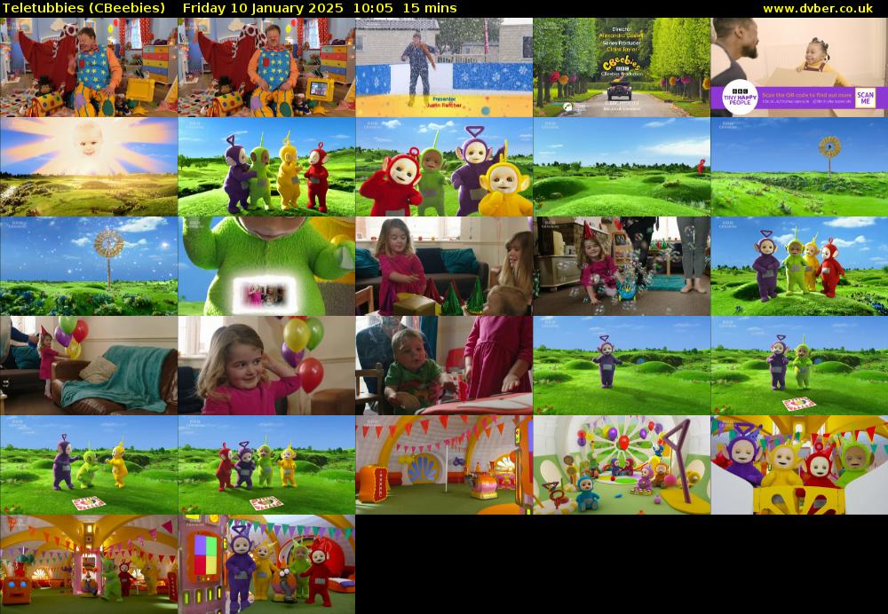 Teletubbies (CBeebies) Friday 10 January 2025 10:05 - 10:20