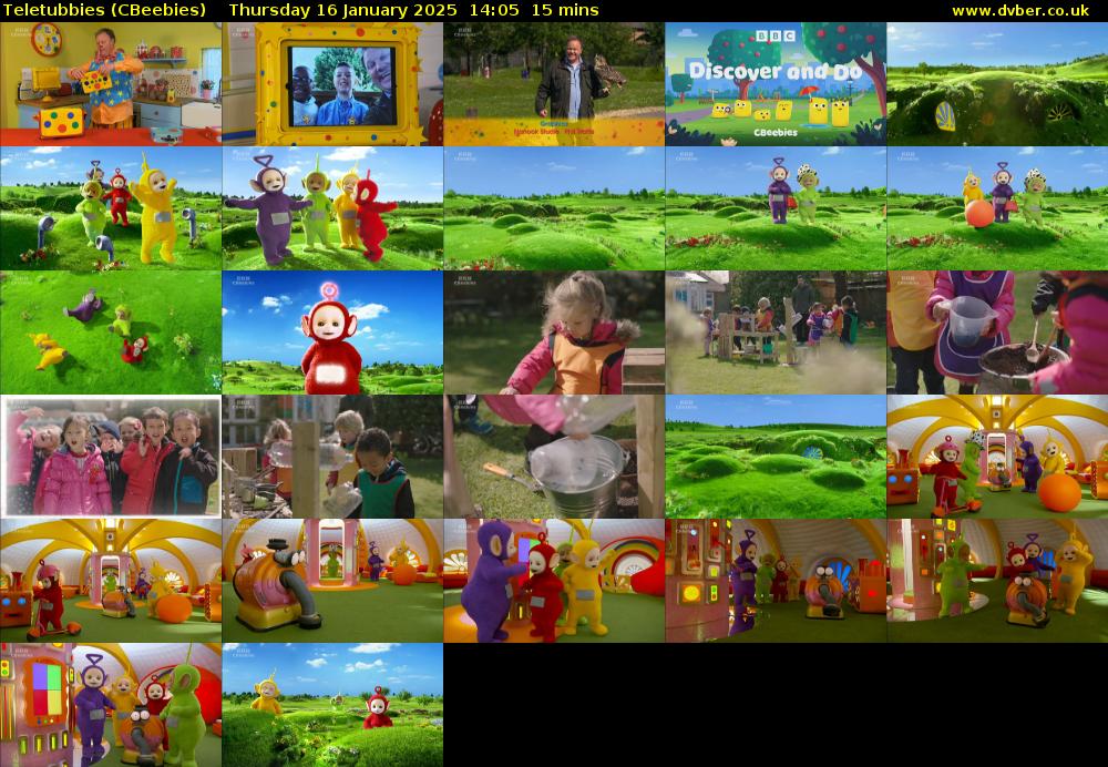 Teletubbies (CBeebies) Thursday 16 January 2025 14:05 - 14:20