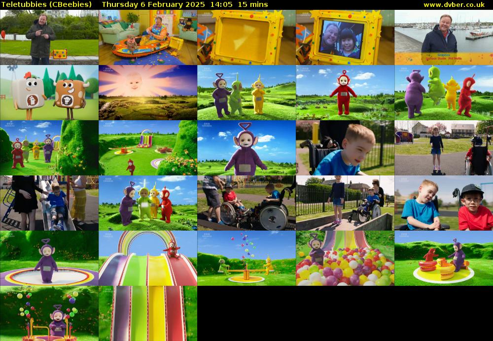 Teletubbies (CBeebies) Thursday 6 February 2025 14:05 - 14:20