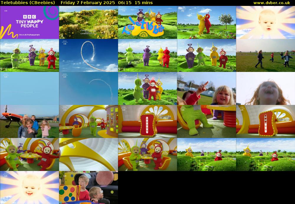 Teletubbies (CBeebies) Friday 7 February 2025 06:15 - 06:30