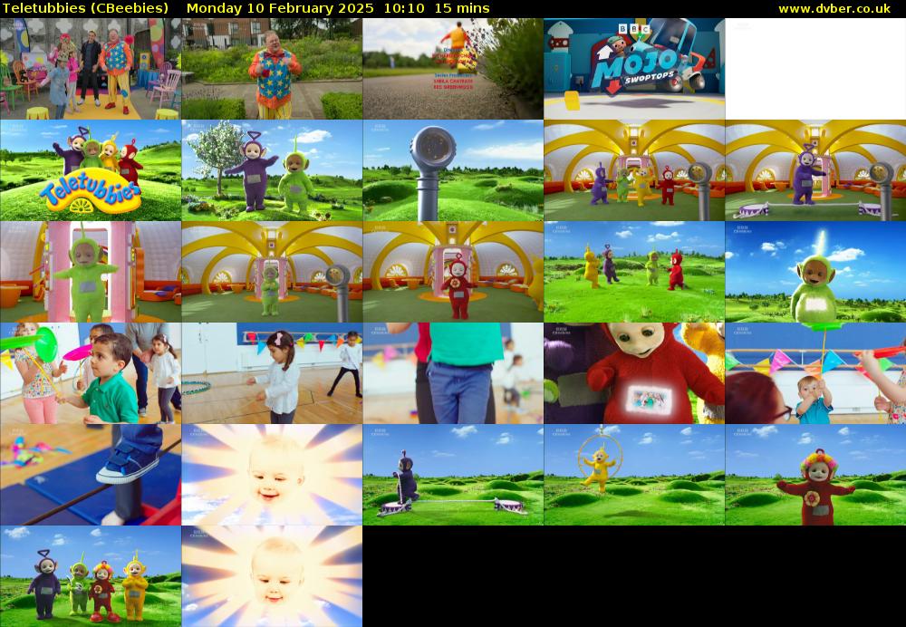 Teletubbies (CBeebies) Monday 10 February 2025 10:10 - 10:25