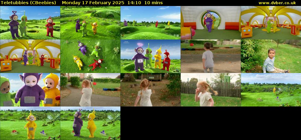 Teletubbies (CBeebies) Monday 17 February 2025 14:10 - 14:20