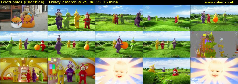 Teletubbies (CBeebies) Friday 7 March 2025 06:15 - 06:30