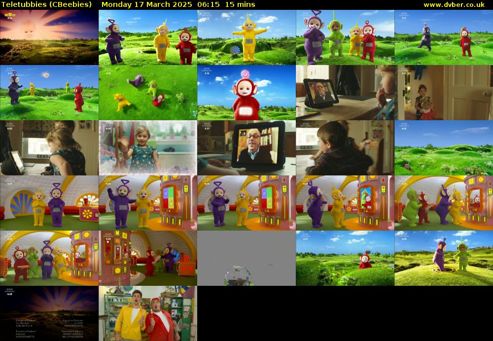 Teletubbies (CBeebies) Monday 17 March 2025 06:15 - 06:30
