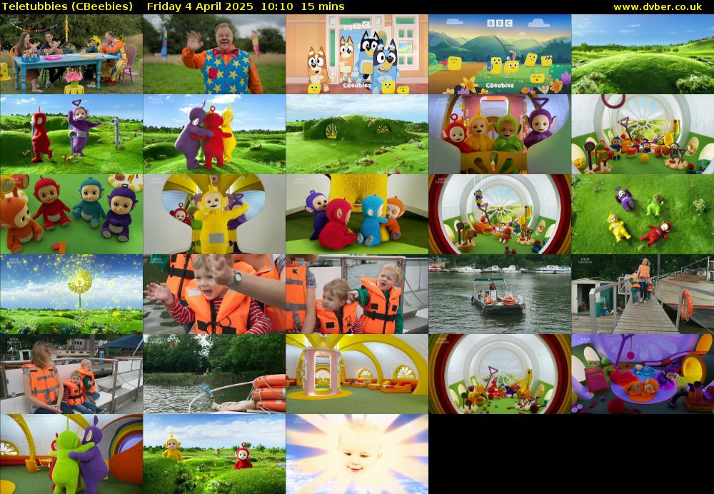 Teletubbies (CBeebies) Friday 4 April 2025 10:10 - 10:25
