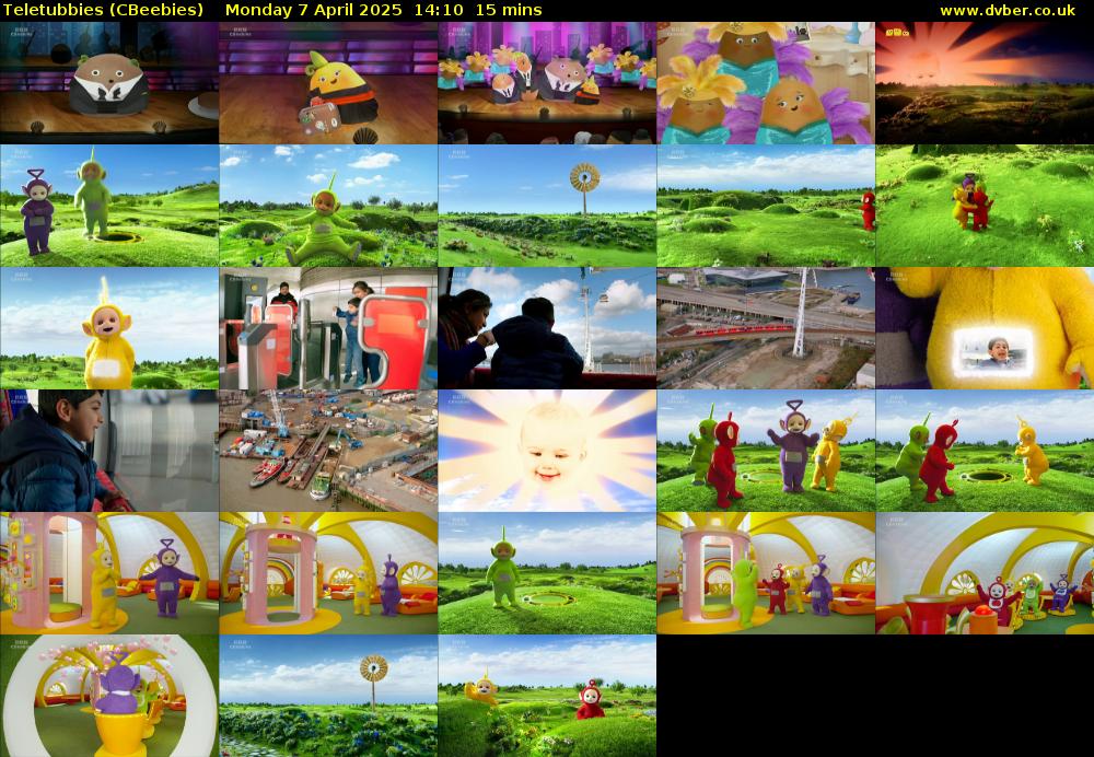 Teletubbies (CBeebies) Monday 7 April 2025 14:10 - 14:25