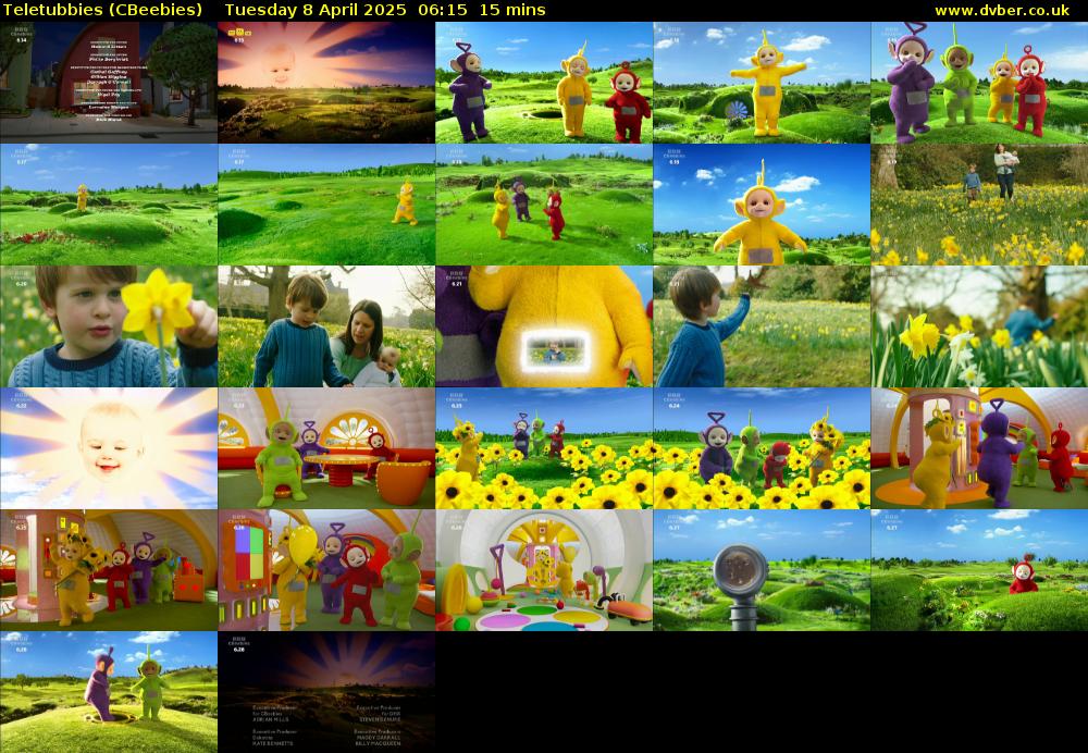 Teletubbies (CBeebies) Tuesday 8 April 2025 06:15 - 06:30