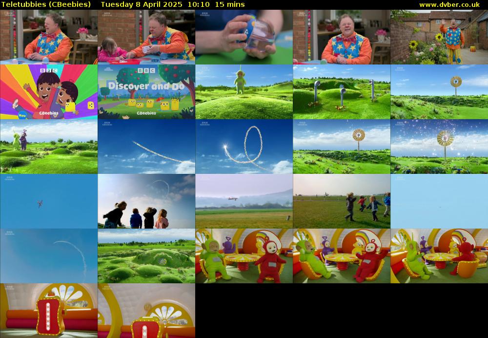 Teletubbies (CBeebies) Tuesday 8 April 2025 10:10 - 10:25