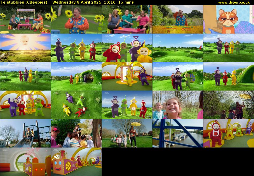 Teletubbies (CBeebies) Wednesday 9 April 2025 10:10 - 10:25