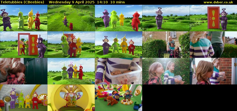 Teletubbies (CBeebies) Wednesday 9 April 2025 14:10 - 14:20