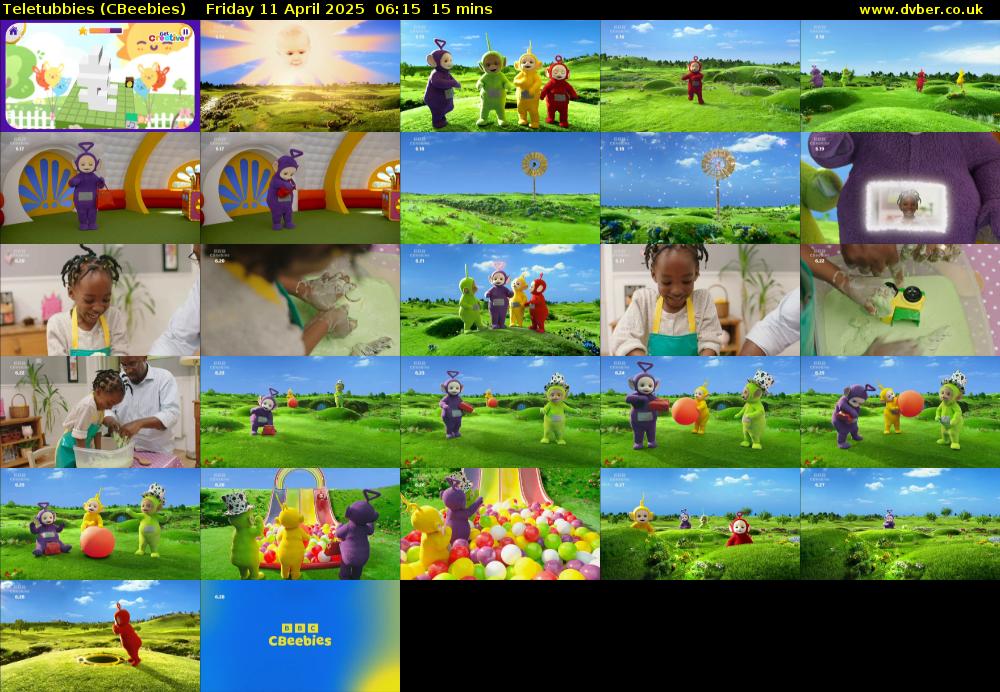 Teletubbies (CBeebies) Friday 11 April 2025 06:15 - 06:30